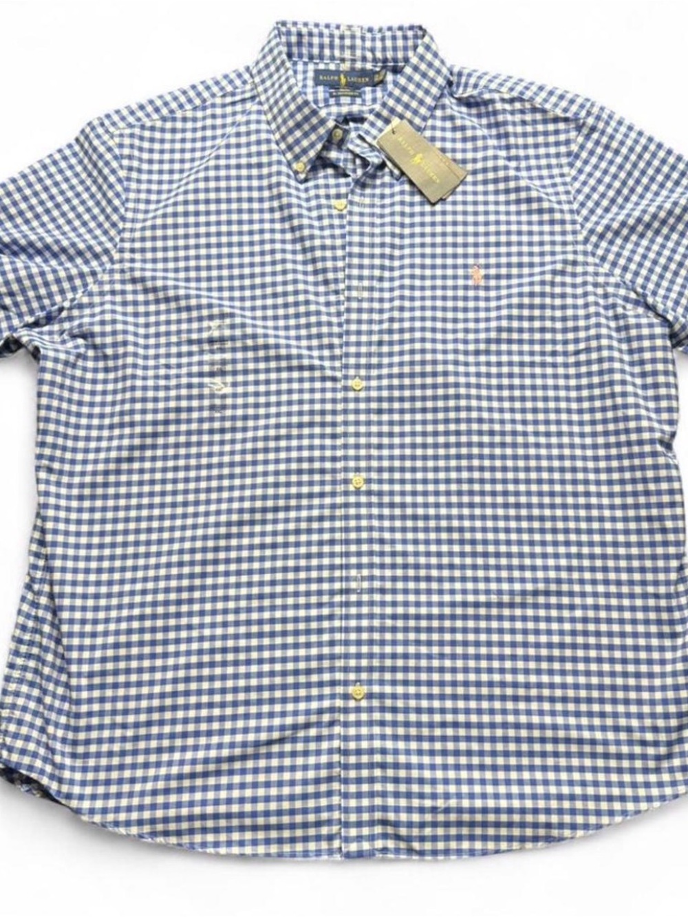 Polo by Ralph Lauren Blue & White Gingham Button-Down Shirt
